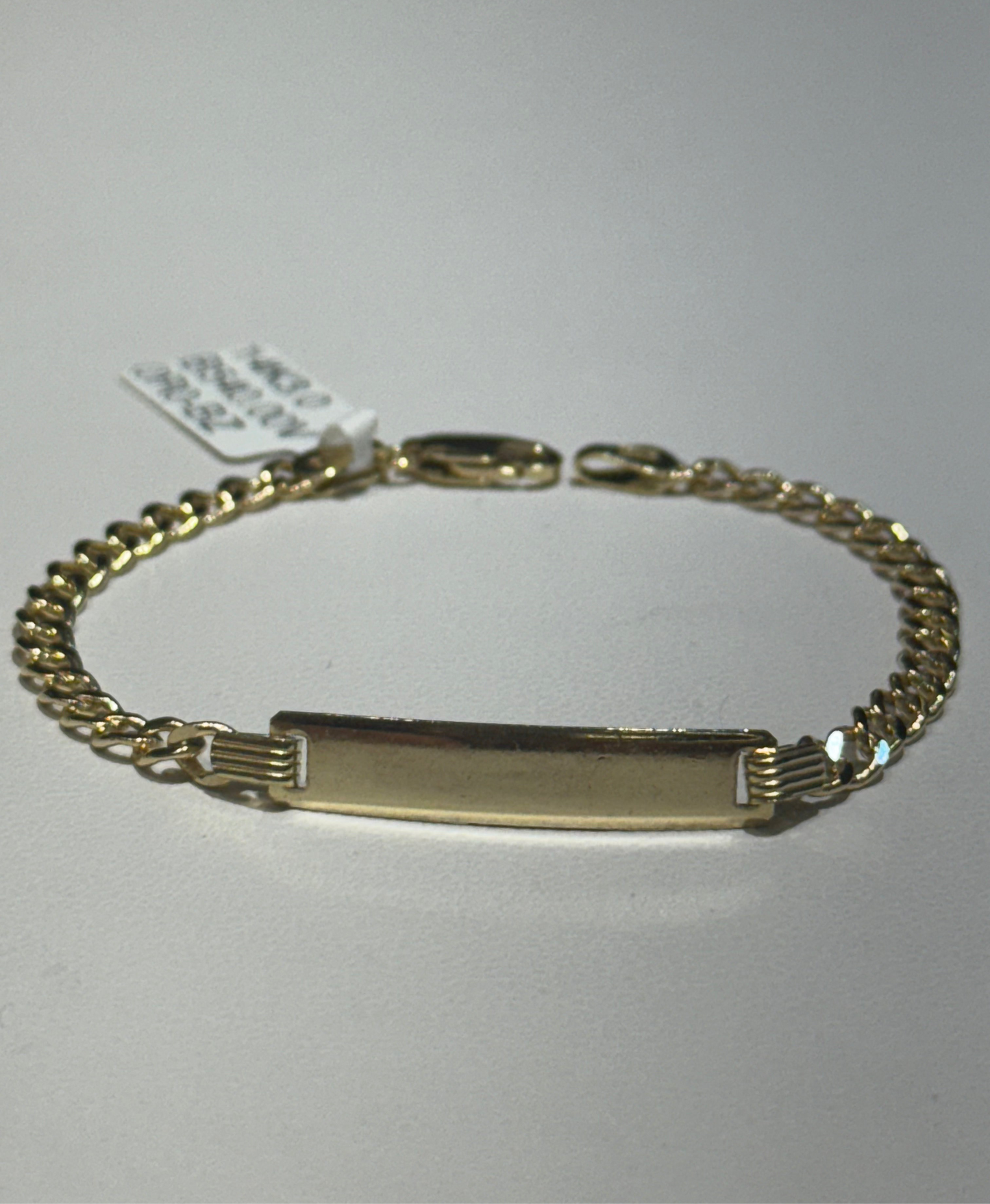 14k Hallow Cuban ID Bracelet