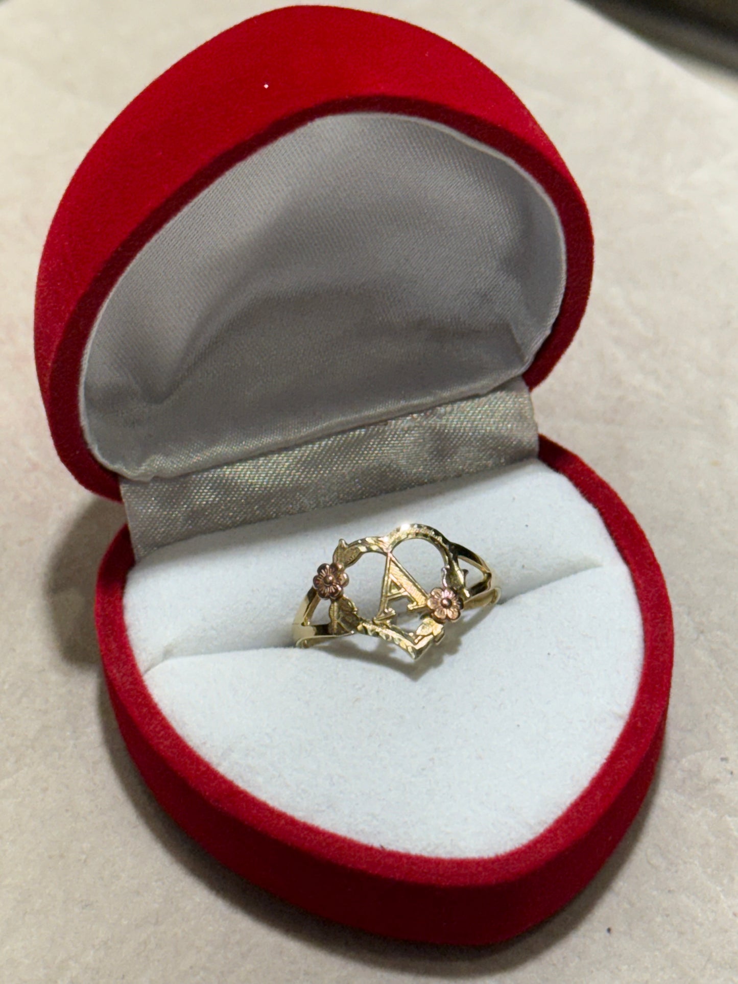 14k Floral Love Initial (A-K)