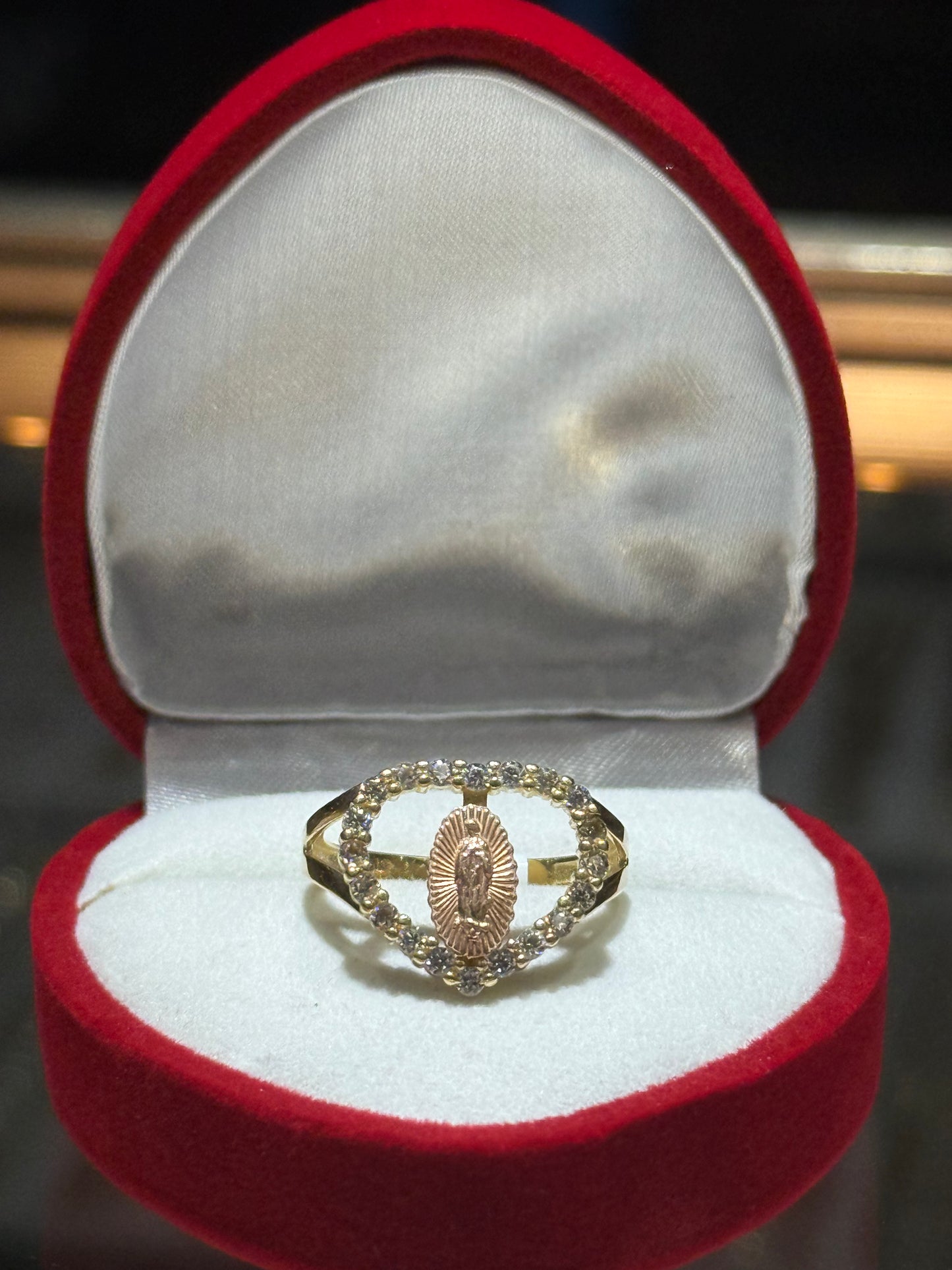 14k Virgencita Heart Ring