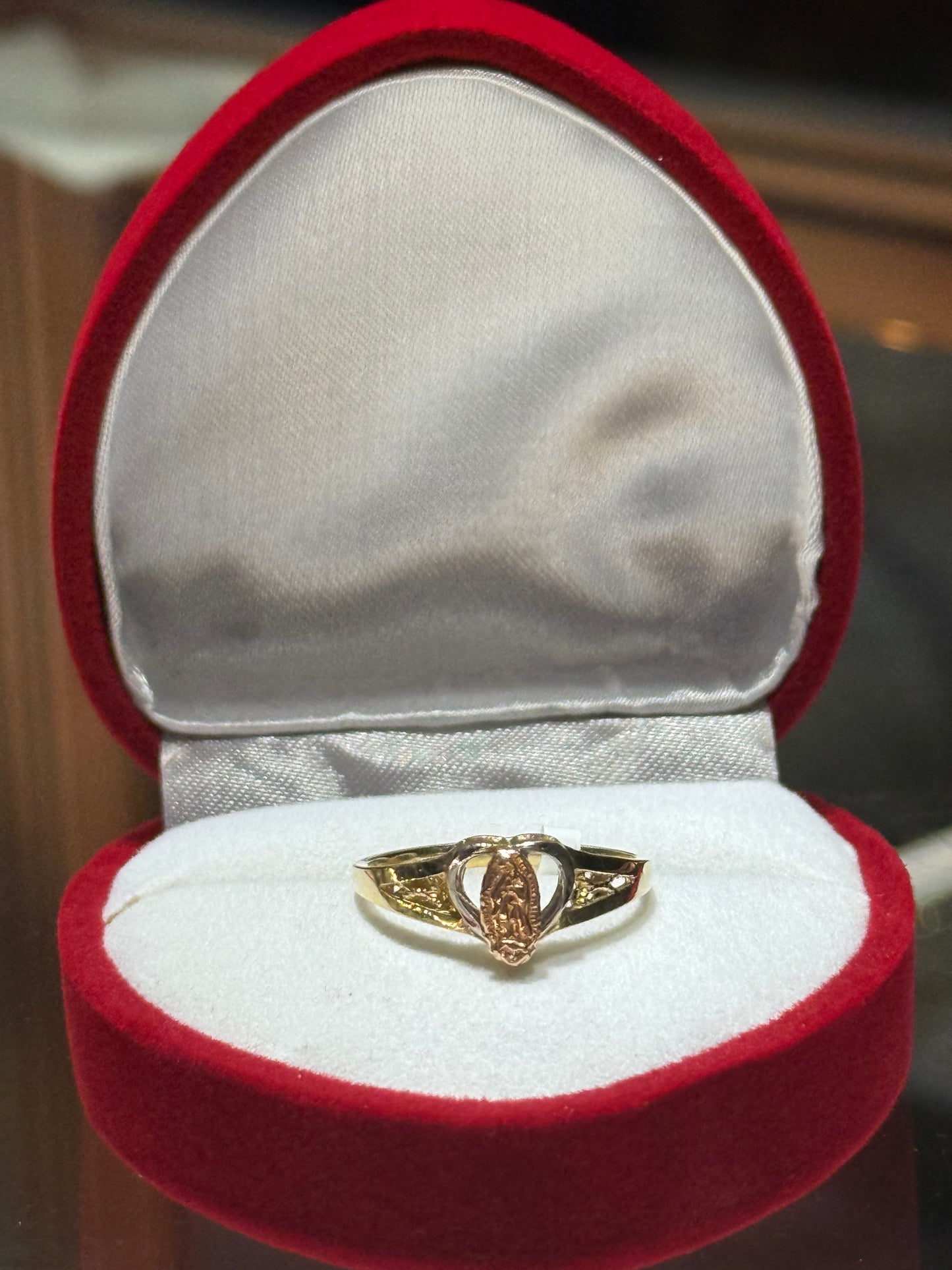 14k Heart Virgencita Ring