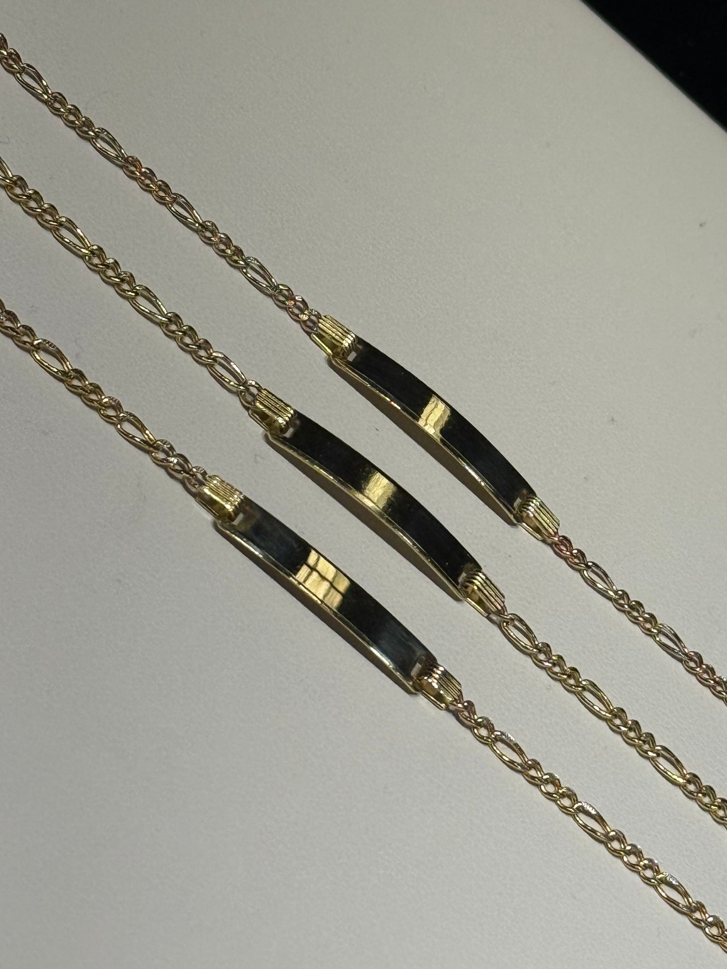10k Kids ID Bracelet Fígaro