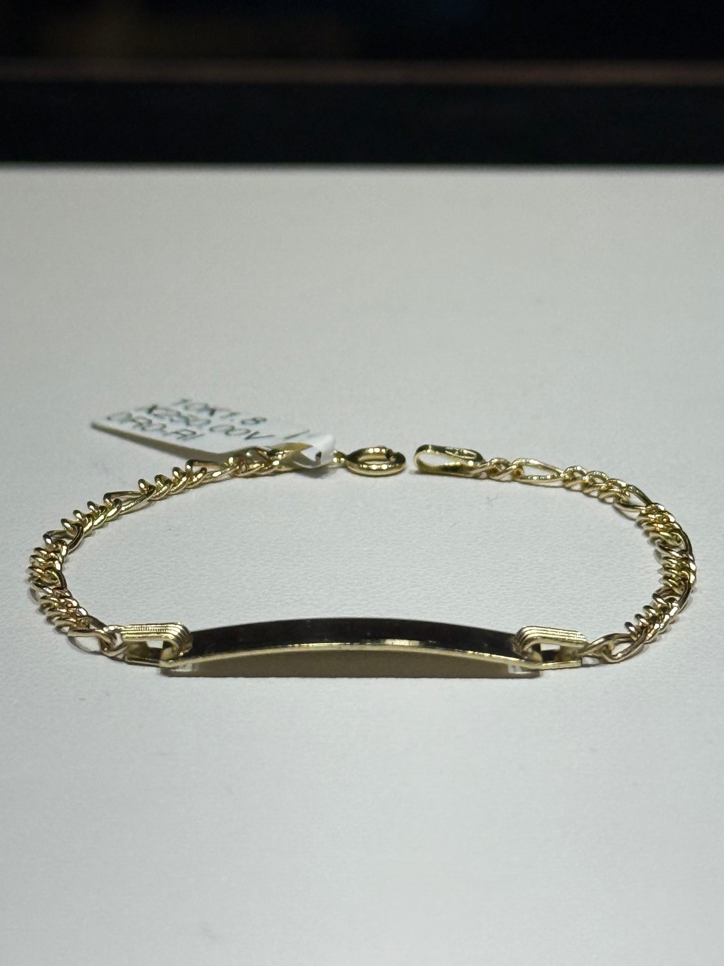 10k Kids ID Bracelet Fígaro