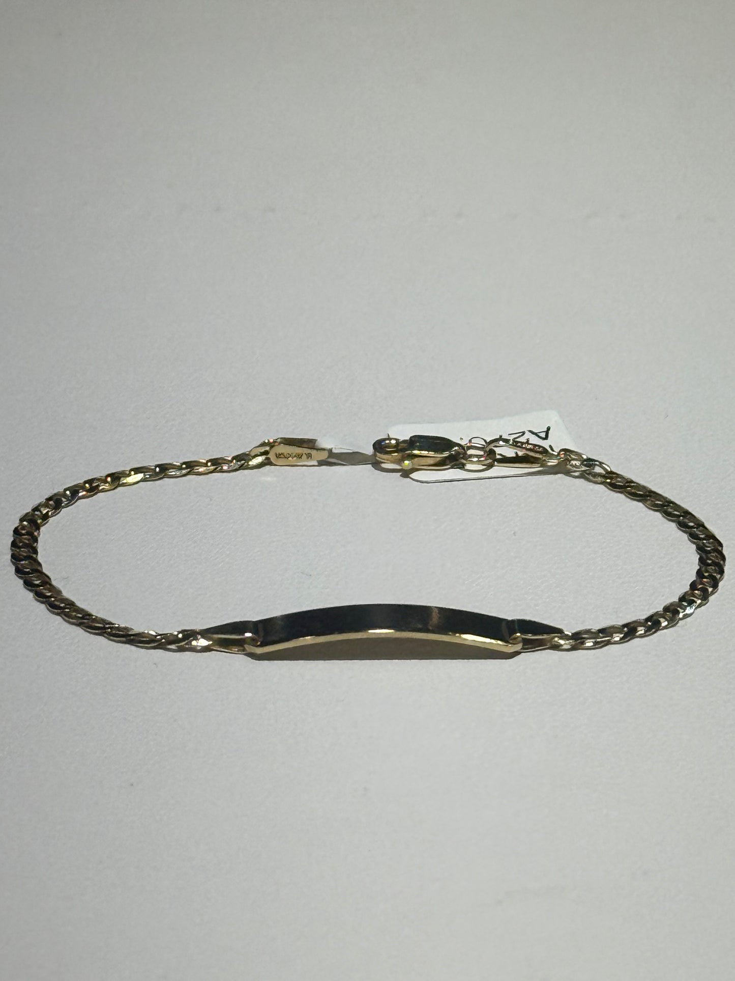 14k Solid ID Bracelet Cuban Link