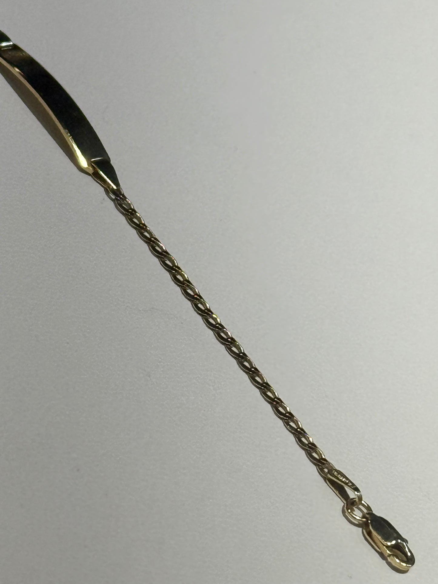 14k Solid ID Bracelet Cuban Link