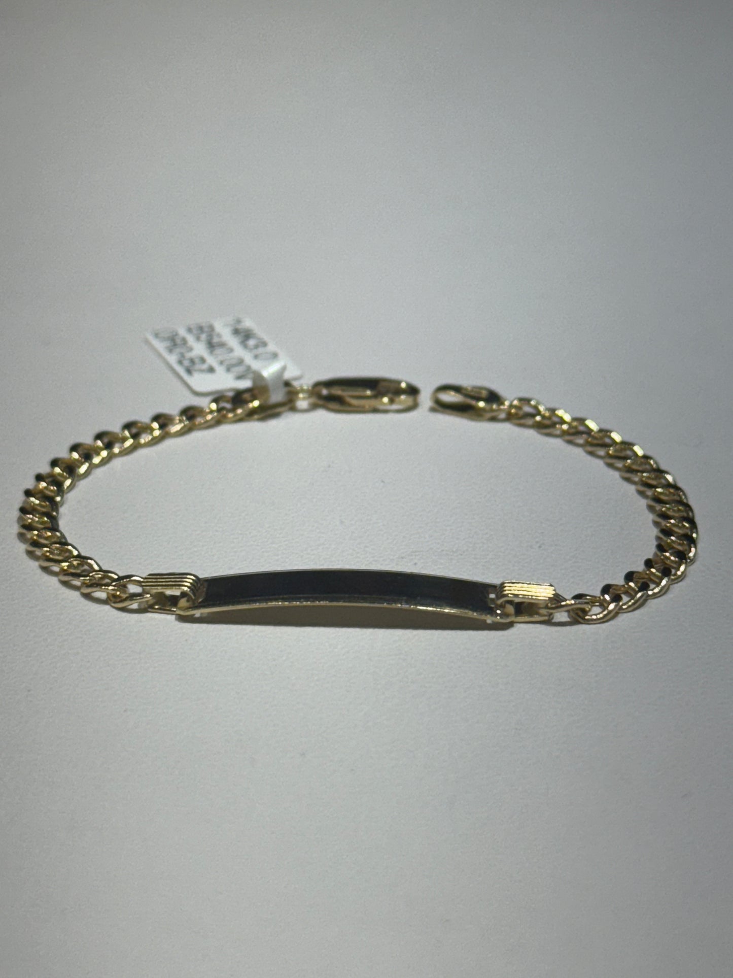 14k Hallow Cuban ID Bracelet