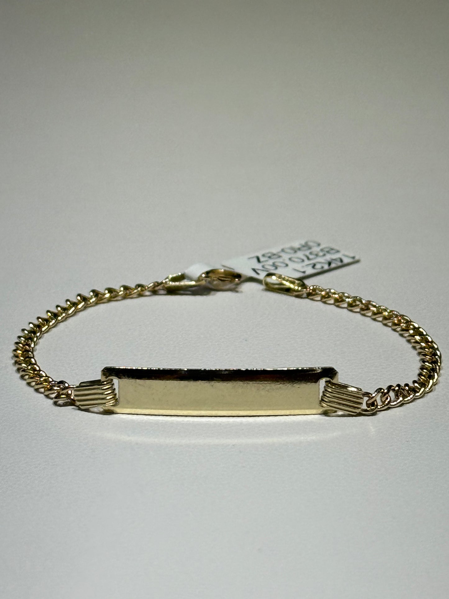 14k Cuban Link ID Bracelet