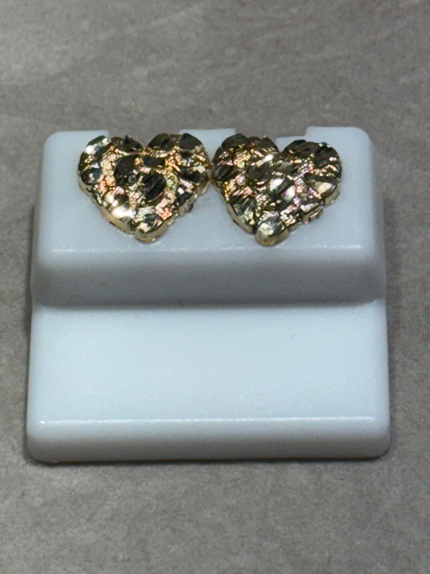10k Heart Nugget Earrings