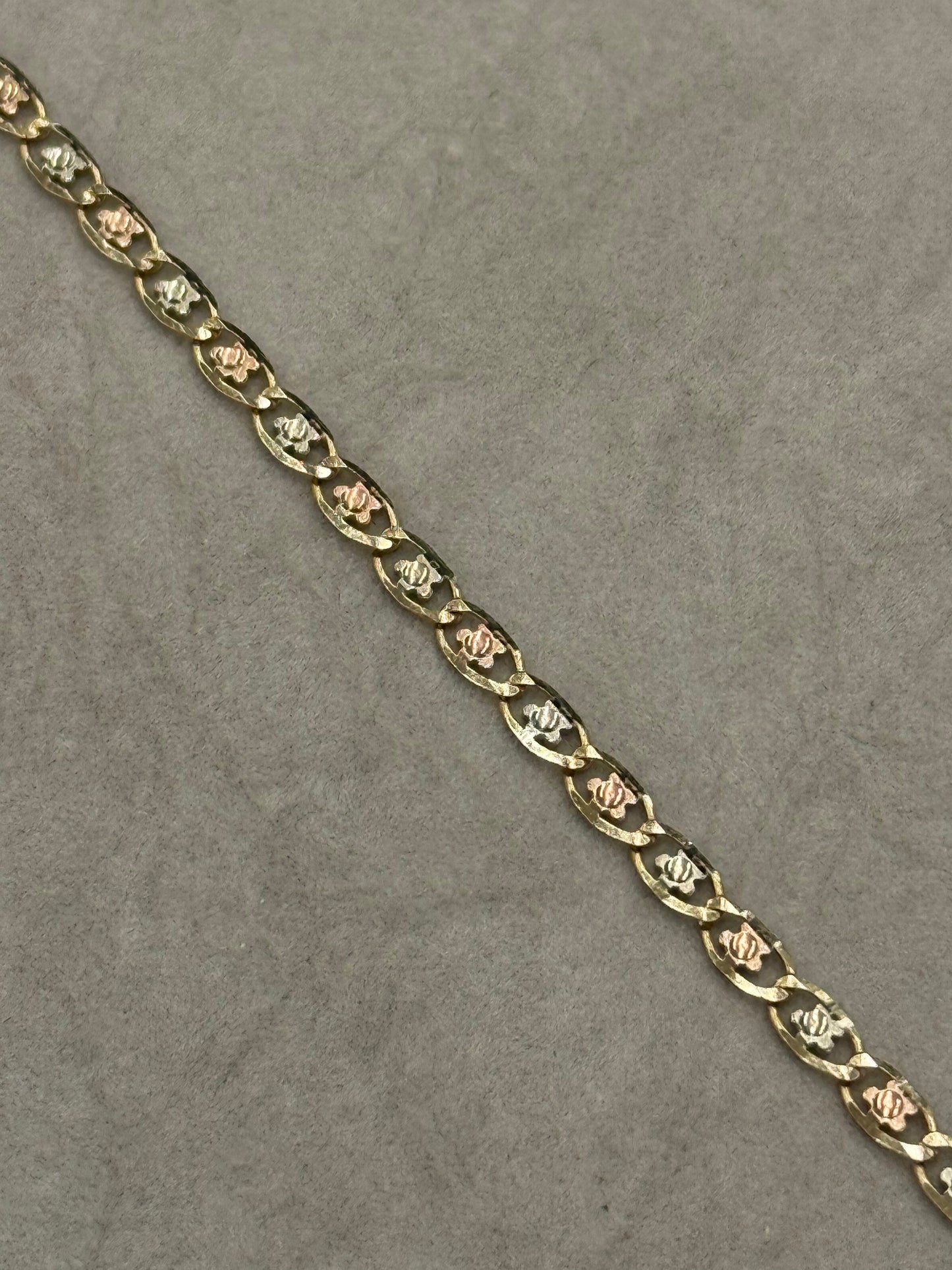 14k Valentino Style Flower Chain