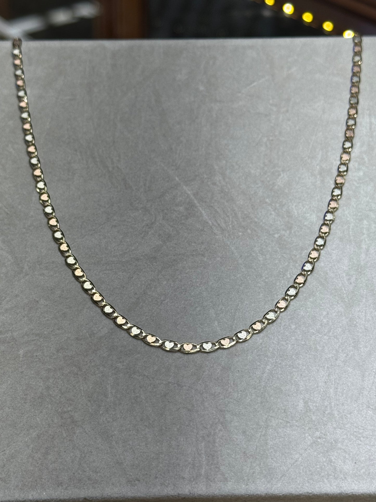 14k Valentino Heart Chain