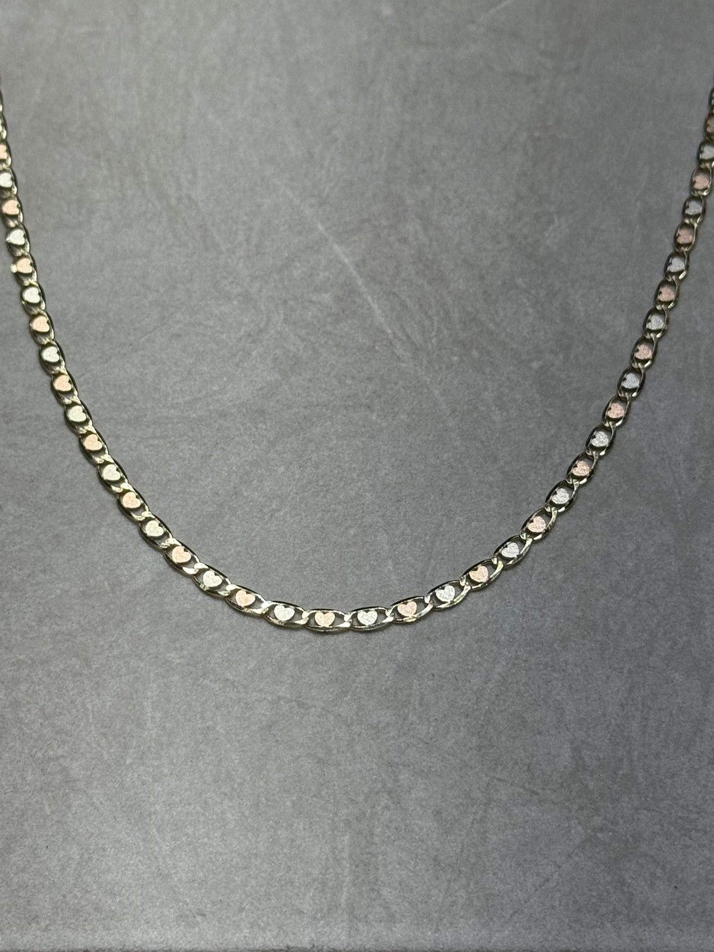 14k Valentino Heart Chain