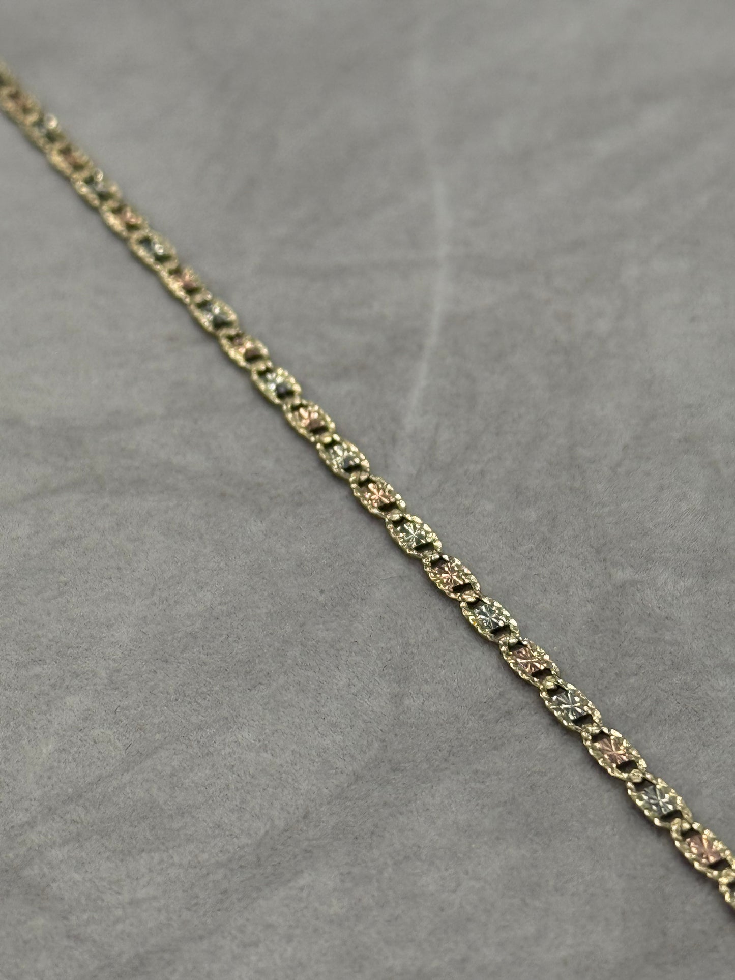 14K Valentino Diamond Cut Chain