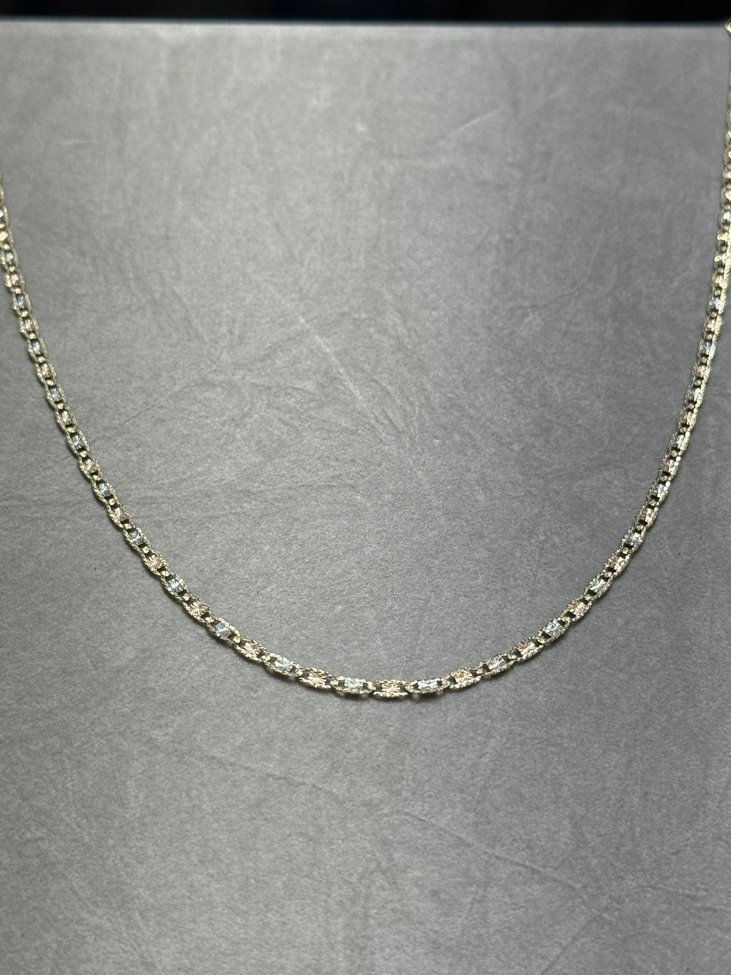 14K Valentino Diamond Cut Chain