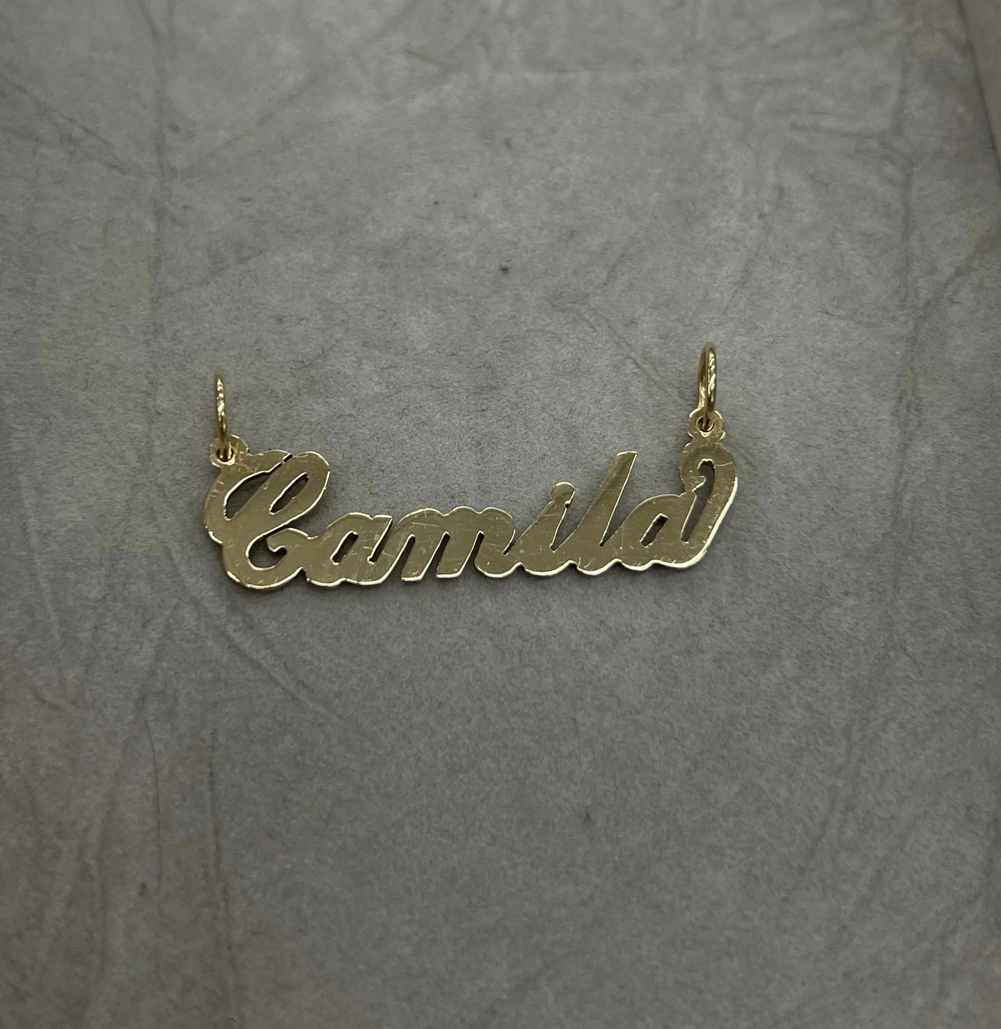 14k Cursive Name Plate