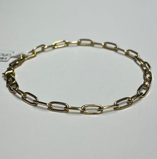 10k Paper Clip Bracelet