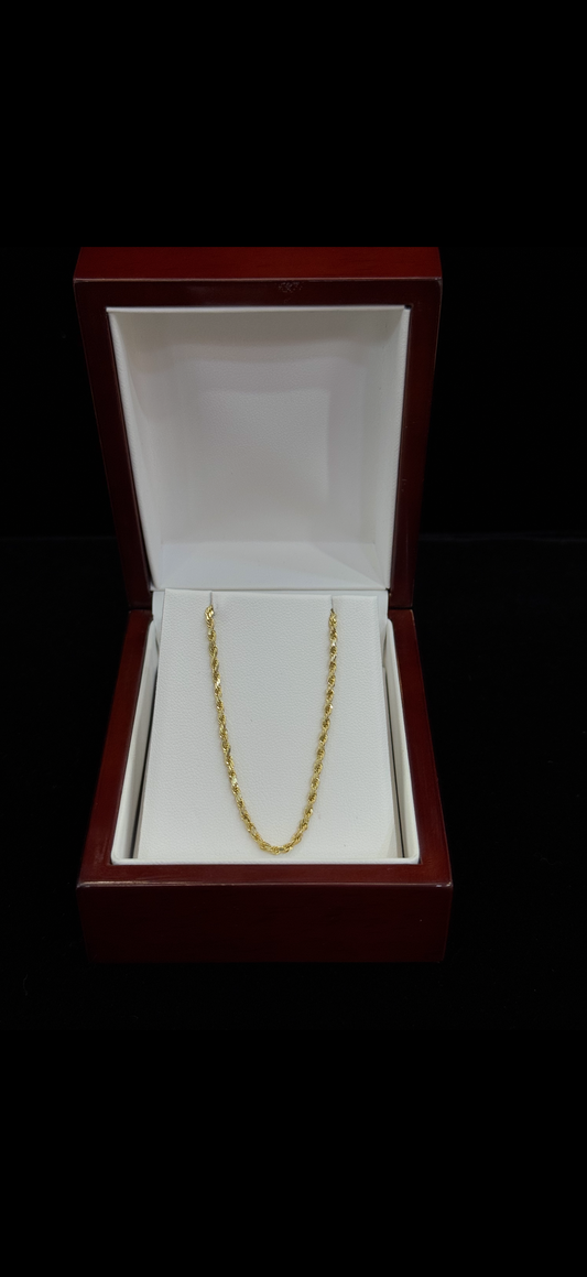 10k Hallow Rope Chain 2mm