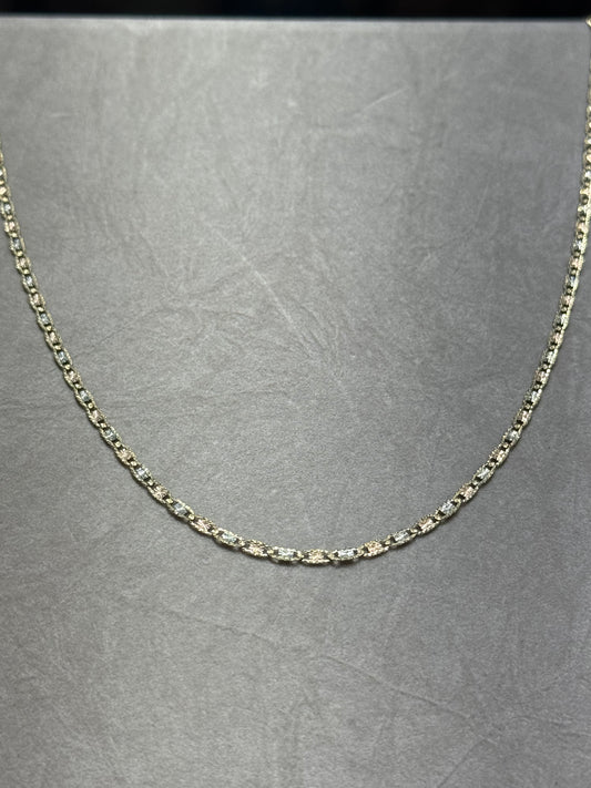 14K Valentino Diamond Cut Chain