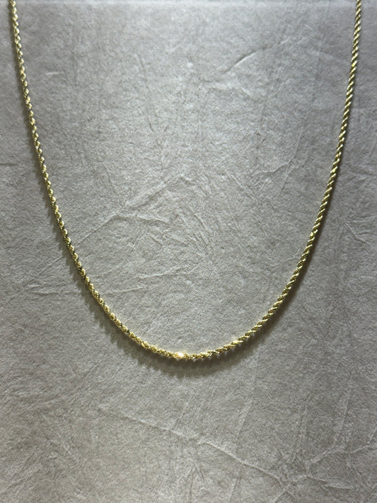 14k Hallow Rope Chain 1.5mm