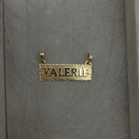 14k Name Plate Chunky Style